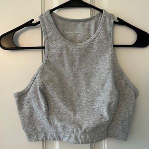 Outdoor Voices Light Gray Sports Bra Crop Top